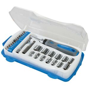 Loops 28 Piece Socket Driver & Screwdriver Set Nut Ratchet Tightening Kit & Carry Case Multicolor Loops 28 Piece Socket Driver & Screwdriver Set Nut Ratchet Tightening Kit & Carry Case Multicolor