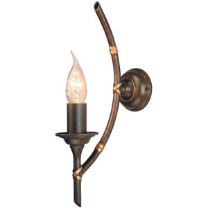 Loops Wall Light Tied Bamboo Canes Style Round Mounting Bronze Patina LED E14 60W Multicolor Loops Wall Light Tied Bamboo Canes Style Round Mounting Bronze Patina LED E14 60W Multicolor