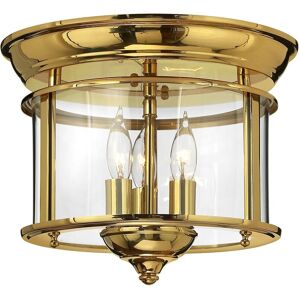 Loops 3 Bulb Flush Light Low Ceiling Highly Polished Brass Finish LED E14 40W Bulb in Metallics Metallics Loops 3 Bulb Flush Light Low Ceiling Highly Polished Brass Finish LED E14 40W Bulb in Metallics Metallics