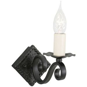 Loops Wrought Iron Medieval Black Wall Light - Wall Light Loops Wrought Iron Medieval Black Wall Light - Wall Light
