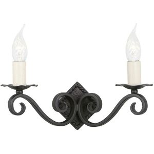 Loops Black Twin Wall Light Iron Hand Made Elegant Double LED E14 60W - Wall Light Loops Black Twin Wall Light Iron Hand Made Elegant Double LED E14 60W - Wall Light