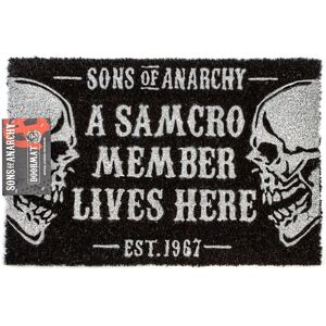Sons Of Anarchy Adult Coir Door Mat (Unisex Black) in Black Black Sons Of Anarchy Adult Coir Door Mat (Unisex Black) in Black Black