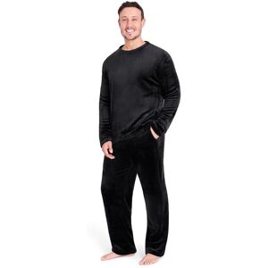 CityComfort Men's Long Pyjama Set Super Soft Fleece 2 Piece Cosy Comfy Nightwear Sleepwear in Black Size: Large Black L CityComfort Men's Long Pyjama Set Super Soft Fleece 2 Piece Cosy Comfy Nightwear Sleepwear in Black Size: Large Black L