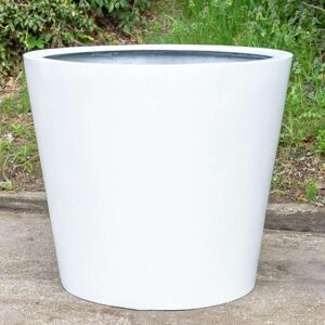 Primrose White Stone Composite Garden Outdoor Planter Weather Resistant 83cm White Primrose White Stone Composite Garden Outdoor Planter Weather Resistant 83cm White