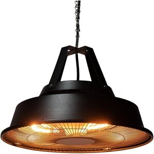 Primrose 1.5kW IPX4 Vintage Style Hanging Ceiling Electric Patio Heater in Black Black Primrose 1.5kW IPX4 Vintage Style Hanging Ceiling Electric Patio Heater in Black Black