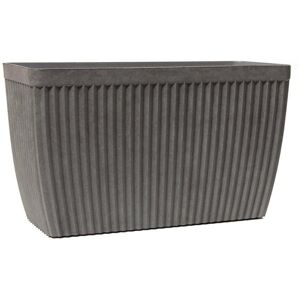 Primrose Garden Outdoor Trough Patterned Resin Planter in Artisan Grey 73cm in Dark Grey Dark Grey Primrose Garden Outdoor Trough Patterned Resin Planter in Artisan Grey 73cm in Dark Grey Dark Grey
