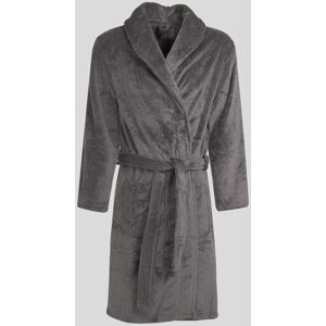 Steel & Jelly Men's Harrow - Supersoft Fleece Dressing Gown in Grey Size: Large Grey L Steel & Jelly Men's Harrow - Supersoft Fleece Dressing Gown in Grey Size: Large Grey L