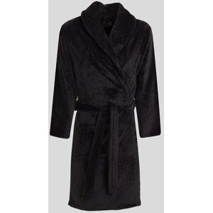 Steel & Jelly Men's Osterley - Waffle Texture Supersoft Fleece Dressing Gown in Black Size: Medium Black M Steel & Jelly Men's Osterley - Waffle Texture Supersoft Fleece Dressing Gown in Black Size: Medium Black M