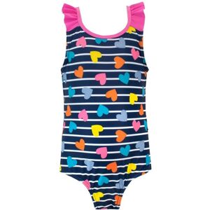 Harry Bear Girl's Frill Sleeves Heart Swimsuit in Blue Size: 5-6 Years Blue 5-6 Years Harry Bear Girl's Frill Sleeves Heart Swimsuit in Blue Size: 5-6 Years Blue 5-6 Years