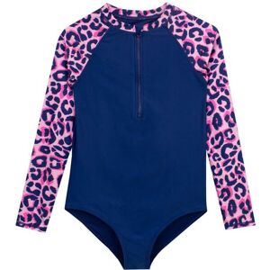 Harry Bear Girl's Leopard Print Swimsuit in Blue Size: 11-12 Years Blue 11-12 Years Harry Bear Girl's Leopard Print Swimsuit in Blue Size: 11-12 Years Blue 11-12 Years