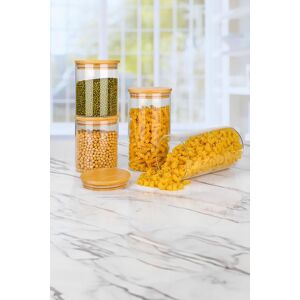 Neo Set of 4 Clear High Borosilicate Glass Storage Jars in Natural Size: 4 Pack Natural 4 Pack Neo Set of 4 Clear High Borosilicate Glass Storage Jars in Natural Size: 4 Pack Natural 4 Pack