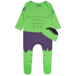 Marvel Boy's The Incredible Hulk Baby Sleepsuit & Hat in Green Size: 9-12 m Green 9-12 m Marvel Boy's The Incredible Hulk Baby Sleepsuit & Hat in Green Size: 9-12 m Green 9-12 m