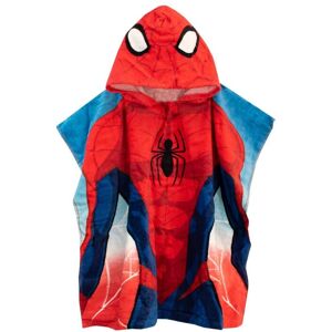 Marvel Men's Spiderman Hooded Towel Poncho in Red Red One Size Marvel Men's Spiderman Hooded Towel Poncho in Red Red One Size