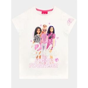 Barbie Girl's Dolls Stand Together T-Shirt in White Size: 11-12 Years White 11-12 Years Barbie Girl's Dolls Stand Together T-Shirt in White Size: 11-12 Years White 11-12 Years