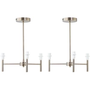 First Choice Lighting Set of 2 Brea - Antique Brass 3 Arm Semi Flush Fittings Only in Gold Gold First Choice Lighting Set of 2 Brea - Antique Brass 3 Arm Semi Flush Fittings Only in Gold Gold