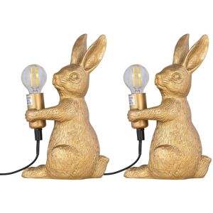 First Choice Lighting Set of 2 Hop Hop - Gold Bunny Rabbit Lamps Gold First Choice Lighting Set of 2 Hop Hop - Gold Bunny Rabbit Lamps Gold
