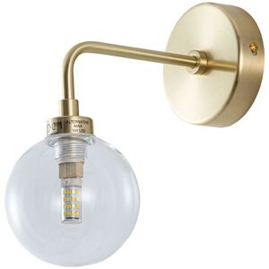 First Choice Lighting Toner - Satin Brass with Clear Glass Globe Wall Light in Gold Gold First Choice Lighting Toner - Satin Brass with Clear Glass Globe Wall Light in Gold Gold