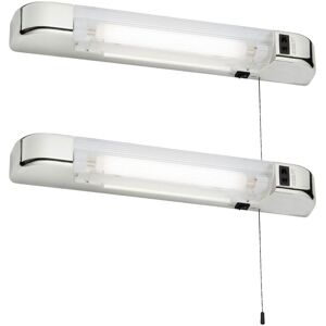 First Choice Lighting Set of 2 Rise - Chrome LED Bathroom Shaver Lights in Silver Silver First Choice Lighting Set of 2 Rise - Chrome LED Bathroom Shaver Lights in Silver Silver