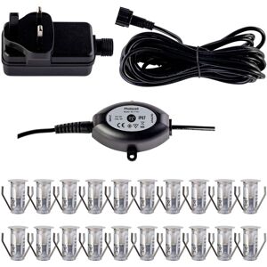 First Choice Lighting Set of 20 - 15mm IP67 Warm White LED Decking Kit with Photocell in Silver Silver First Choice Lighting Set of 20 - 15mm IP67 Warm White LED Decking Kit with Photocell in Silver Silver