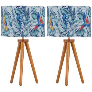 First Choice Lighting Set of 2 Dark Oak Table Lamp or Bedside Lights with Parrot Shades in Brown Brown First Choice Lighting Set of 2 Dark Oak Table Lamp or Bedside Lights with Parrot Shades in Brown Brown
