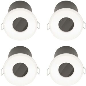 First Choice Lighting Set of 4 Fire Rated Bathroom Downlights - White IP65 Recessed Downlights White First Choice Lighting Set of 4 Fire Rated Bathroom Downlights - White IP65 Recessed Downlights White