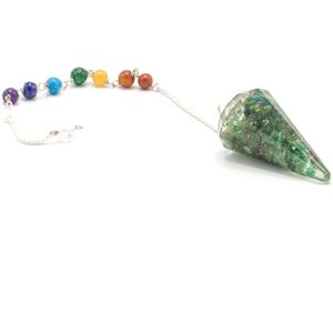 KDMD Women's Orgonite Power Chakra Pendulum - Green Aventurine Green One Size KDMD Women's Orgonite Power Chakra Pendulum - Green Aventurine Green One Size