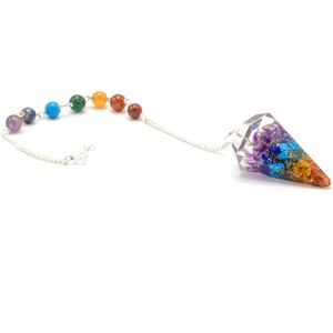 KDMD Women's Orgonite Power Chakra Pendulum - Chakra Multicolor One Size KDMD Women's Orgonite Power Chakra Pendulum - Chakra Multicolor One Size