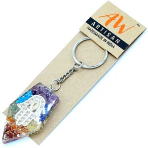 KDMD Women's Orgonite Power Keyring - Gemstone Chakra Hamsa Multicolor One Size KDMD Women's Orgonite Power Keyring - Gemstone Chakra Hamsa Multicolor One Size