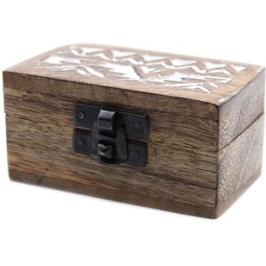 KDMD White Washed Wooden Box - Pill Box Slavic Design in Brown Brown KDMD White Washed Wooden Box - Pill Box Slavic Design in Brown Brown