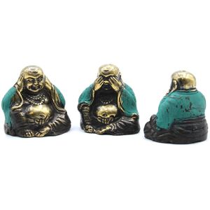 KDMD Set of 3 - See No Evil etc - Buddha in Gold Gold KDMD Set of 3 - See No Evil etc - Buddha in Gold Gold