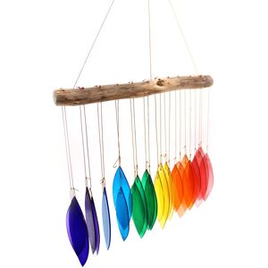 KDMD Rainbow Glass Windchimes - Assorted Multicolor KDMD Rainbow Glass Windchimes - Assorted Multicolor