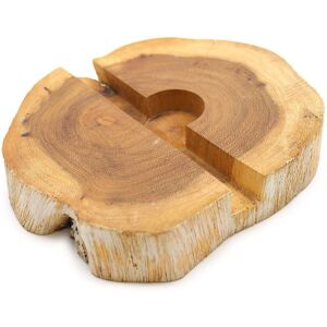 KDMD Large Gamal Wood Phone Holder - Whitewash in Brown Brown KDMD Large Gamal Wood Phone Holder - Whitewash in Brown Brown