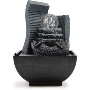 KDMD Tabletop Water Feature - 18cm - Cascading Rock Formation in Grey Grey KDMD Tabletop Water Feature - 18cm - Cascading Rock Formation in Grey Grey