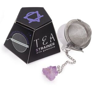 KDMD Raw Crystal Gemstone Tea Strainer - Amethyst Cluster in Purple Purple KDMD Raw Crystal Gemstone Tea Strainer - Amethyst Cluster in Purple Purple