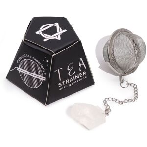 KDMD Raw Crystal Gemstone Tea Strainer - Rock Quartz in White White KDMD Raw Crystal Gemstone Tea Strainer - Rock Quartz in White White