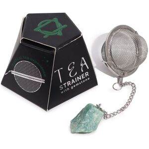 KDMD Raw Crystal Gemstone Tea Strainer - Green Aventurine Green KDMD Raw Crystal Gemstone Tea Strainer - Green Aventurine Green