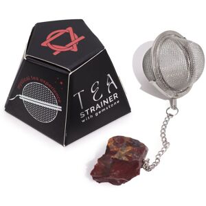 KDMD Raw Crystal Gemstone Tea Strainer - Mookaite in Red Red KDMD Raw Crystal Gemstone Tea Strainer - Mookaite in Red Red