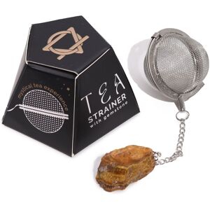 KDMD Raw Crystal Gemstone Tea Strainer - Gold Tigers Eye in Brown Brown KDMD Raw Crystal Gemstone Tea Strainer - Gold Tigers Eye in Brown Brown