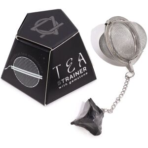 KDMD Raw Crystal Gemstone Tea Strainer - Black Obsidian Black KDMD Raw Crystal Gemstone Tea Strainer - Black Obsidian Black