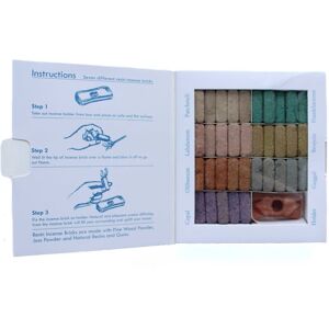 KDMD Display Set of 70 Incense Smudge Bricks & Burner - Wild West Multicolor KDMD Display Set of 70 Incense Smudge Bricks & Burner - Wild West Multicolor