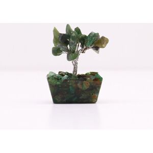 KDMD Mini Gemstone Tree On Orgonite Base - Green Aventurine (15 stones) Green KDMD Mini Gemstone Tree On Orgonite Base - Green Aventurine (15 stones) Green