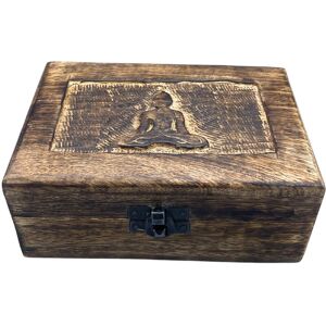 KDMD Medium Wooden Keepsake Box 15x10x6cm - Buddha in Brown Size: 15 x 10 x 6 cm Brown 15 x 10 x 6 cm KDMD Medium Wooden Keepsake Box 15x10x6cm - Buddha in Brown Size: 15 x 10 x 6 cm Brown 15 x 10 x 6 cm