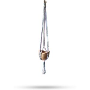 KDMD Macrame Pot Holder Classic - Pastal Tones Bathroom Med Pot in Brown Brown KDMD Macrame Pot Holder Classic - Pastal Tones Bathroom Med Pot in Brown Brown