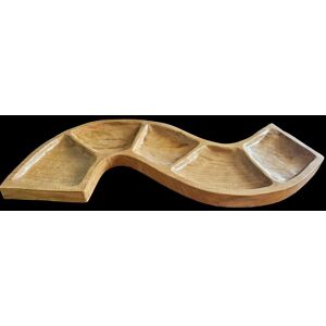 KDMD Snake Shaped Teak Bowl in Brown Brown KDMD Snake Shaped Teak Bowl in Brown Brown