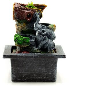 KDMD Tabletop Water Feature - 20cm - Elephant in Love in Grey Grey KDMD Tabletop Water Feature - 20cm - Elephant in Love in Grey Grey