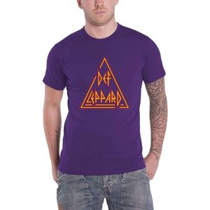 Def Leppard Triangle Band Logo T-Shirt in Purple Size: XL Purple XL Def Leppard Triangle Band Logo T-Shirt in Purple Size: XL Purple XL