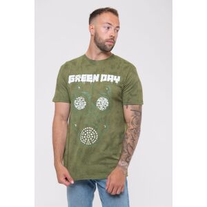 Green Day Gas Mask Dip Dye T-Shirt in Green Size: Large Green L Green Day Gas Mask Dip Dye T-Shirt in Green Size: Large Green L