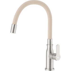 Appaso Kitchen Sink Mixer Tap Single Lever, Kitchen Mixer Tap 1 Hole Swan Neck Modern 360° in Beige Size: 0.6m2 Beige 0.6m2 Appaso Kitchen Sink Mixer Tap Single Lever, Kitchen Mixer Tap 1 Hole Swan Neck Modern 360° in Beige Size: 0.6m2 Beige 0.6m2