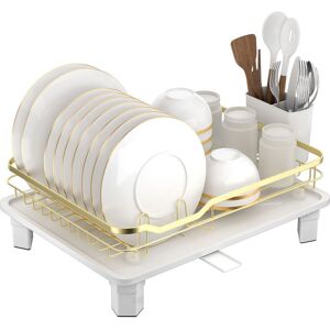 Appaso 1Tier Stainless Steel Rust-Resistant Gold Dish Drainer Rack Gold Appaso 1Tier Stainless Steel Rust-Resistant Gold Dish Drainer Rack Gold