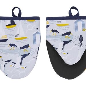 Ulster Weavers 'Seashore' Animal Print Pair of Micro Mitts in Blue Blue Ulster Weavers 'Seashore' Animal Print Pair of Micro Mitts in Blue Blue